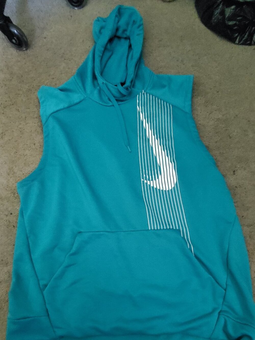 Nike Sleeveless Hoodie Teal sz XL mens